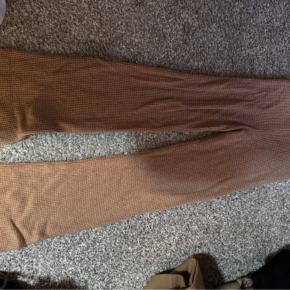 Women's Cozy Flare Pants in Brown